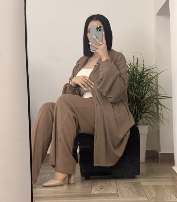 Ensemble en maron claire